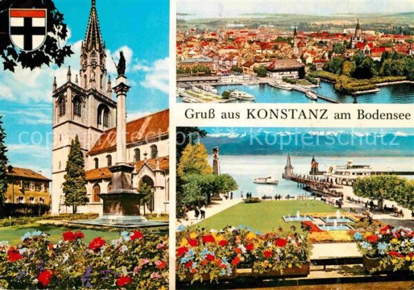 Konstanz Bodensee Kirche Park Hafen Alpenkette Fliegerauf