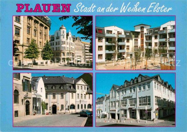 Plauen Vogtland Strassenpartien Gebäude Innenstadt Stad
