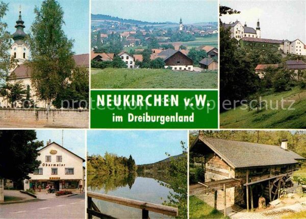 Neukirchen Wald Teilansichten Kirche Landschaftspanoram