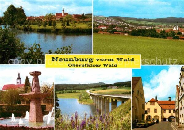 Neunburg Wald Panorama Erholungsort Brunnen Brücke In