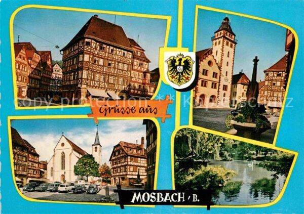 Mosbach Baden Palmsches Haus Rathaus Kirche Stadtgart