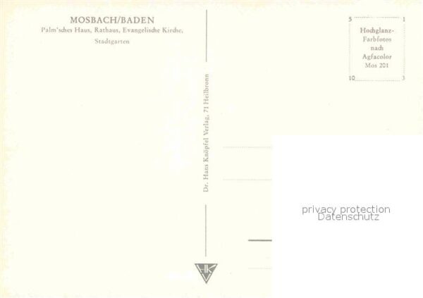 Mosbach Baden Palmsches Haus Rathaus Kirche Stadtgart – Bild 2