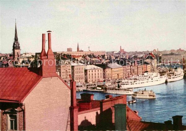 Stockholm Utsikt över Skeppsbron Fähre
