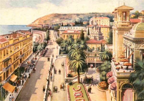 Sanremo Panorama dall Albergo Nazionale Riviera