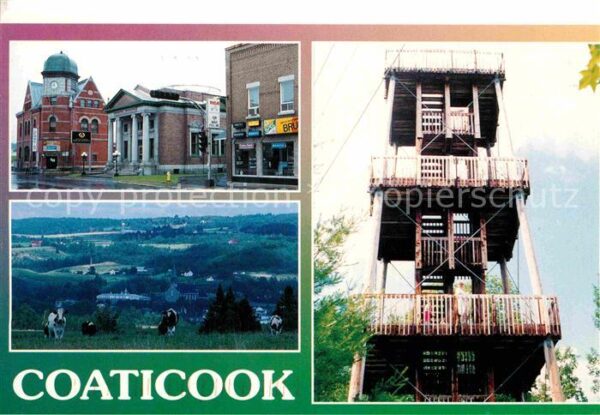 Coaticook La vieille poste bibliotheque Tour Coui