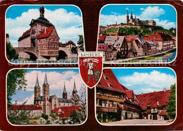 Bamberg Altes Rathaus Regnitz mit Michelsberg D