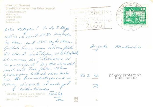 Klink Waren FDGB Erholungsheim Herbert Warnke Resta – Bild 2