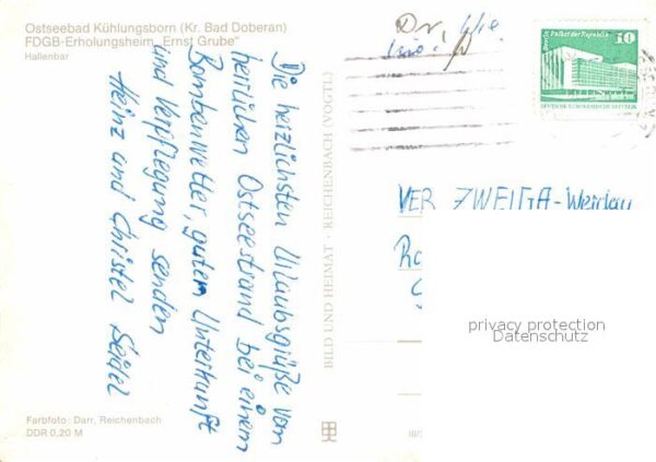 Kuehlungsborn Ostseebad FDGB Erholungsheim Ernst Grube Hallenba – Bild 2