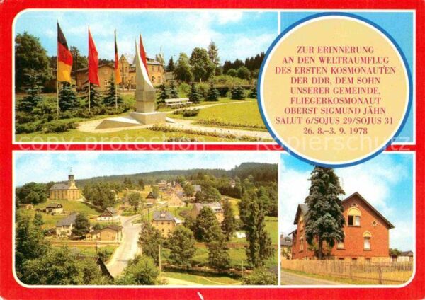 Morgenroethe-Rautenkranz Geburtsort des 1. Fliegerkosmonauten de