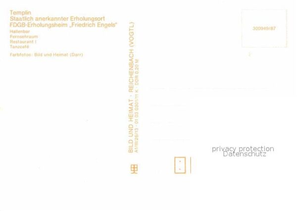 Templin FDGB Erholungsheim Friedrich Engels Hal – Bild 2
