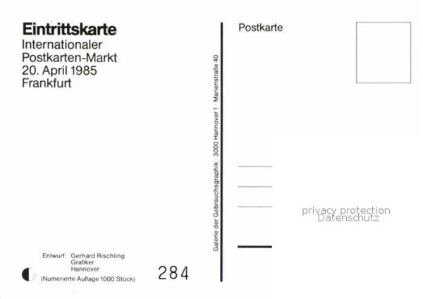Frankfurt Main Internationaler Postkartenmarkt Hotel I – Bild 2