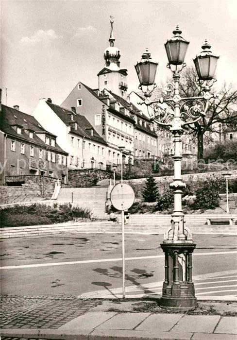 Hohenstein-Ernstthal Altmarkt Laterne Kirchturm