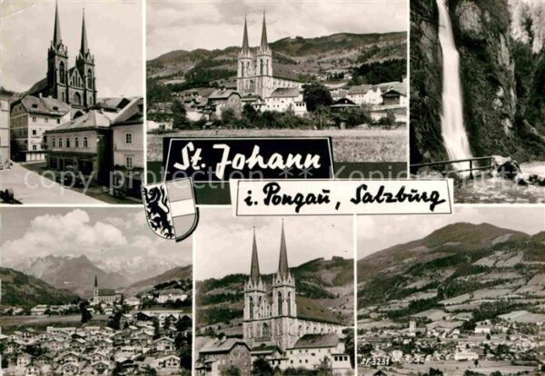 St Johann Pongau Teilansichten Kirche Wasserfall Alpenpa