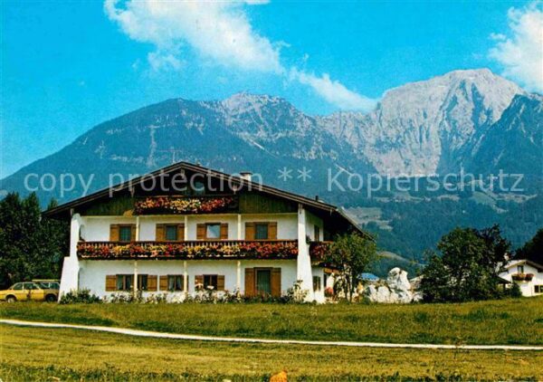 Schoenau Koenigssee Bodnerlehen mit Kehlstein und Göll Berc