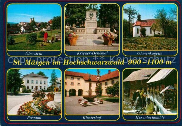 St Maergen Kriegerdenkmal Ohmenkapelle Postamt Klo
