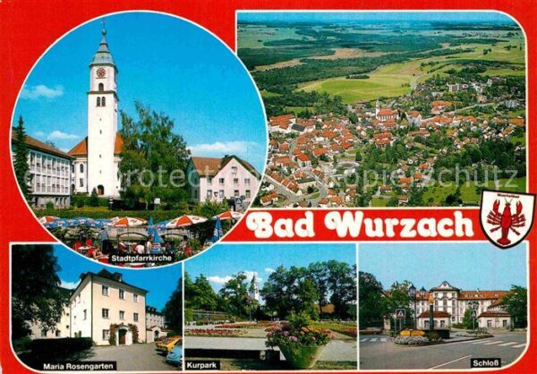 Bad Wurzach Pfarrkirche Fliegeraufnahme Schloß Kurp