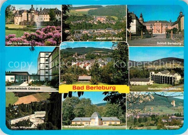 Bad Berleburg Schloß Fliegeraufnahme Naturheilklinik