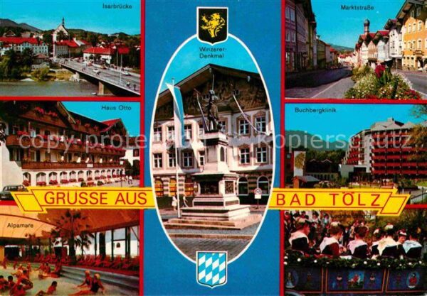 Bad Toelz Isarbrücke Marktstrasse Buchbergklinik