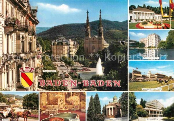 Baden-Baden Kurhaus Augustaplatz Fiaker Spielcasino