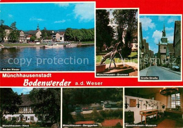 Bodenwerder Münchhausenstadt Brunnen Weser Museum B