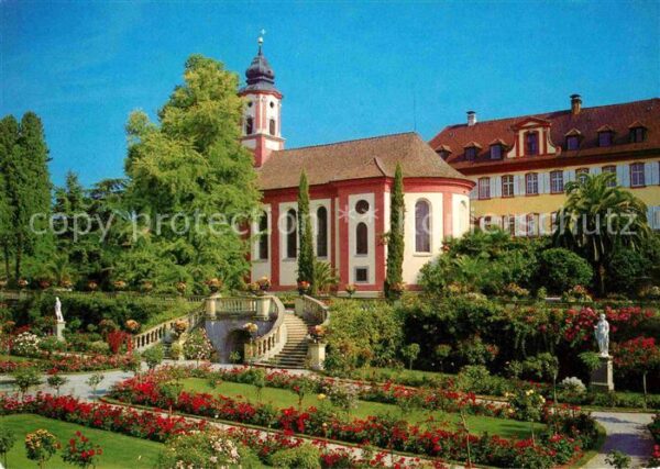 Insel Mainau Rosengarten mit Freitreppe zur Schloßte