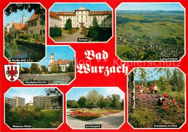 Bad Wurzach Fliegeraufnahme Schloß Ach Rheumaklinik