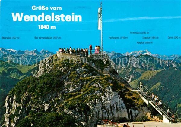 Wendelstein Berg mit Karwendel- und Wettersteingebirge