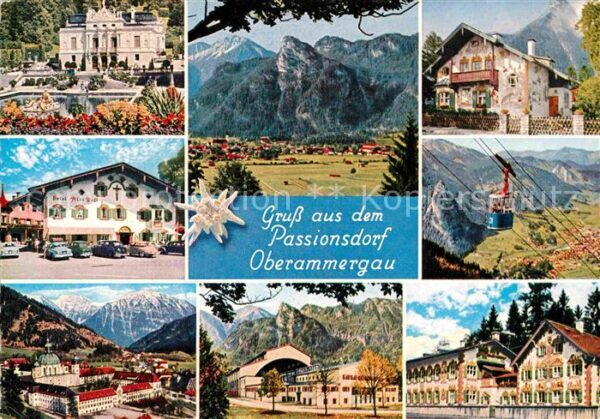Oberammergau Passionsdorf Ortspartien Seilbahn