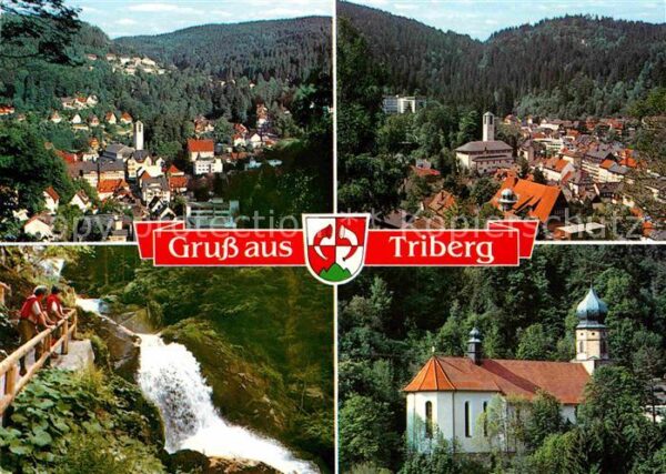 Triberg Schwarzwald Fliegeraufnahme Kirche Wasserfall