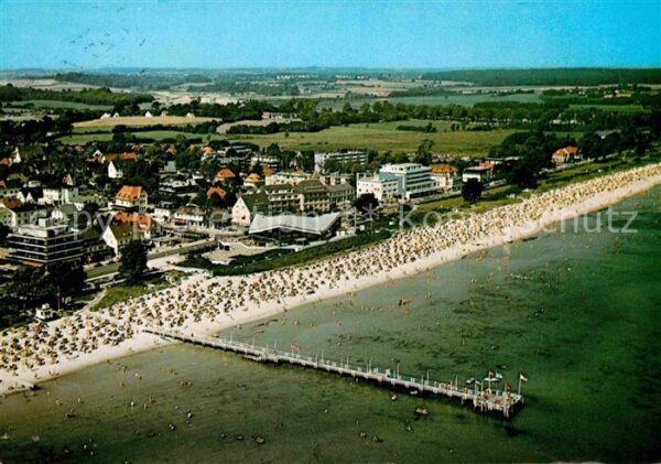 Scharbeutz Ostseebad Fliegeraufnahme mit Strand und Seebrück