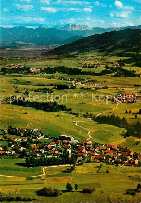 Mittelberg Oy Fliegeraufnahme mit Ammergebirge Zugspi