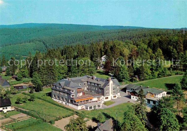 Fleckenberg Fliegeraufnahme Hotel Pension Jagdhaus
