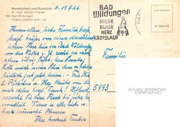 Bad Wildungen Sanatorium und Kurklinik Haus Katzenste – Bild 2