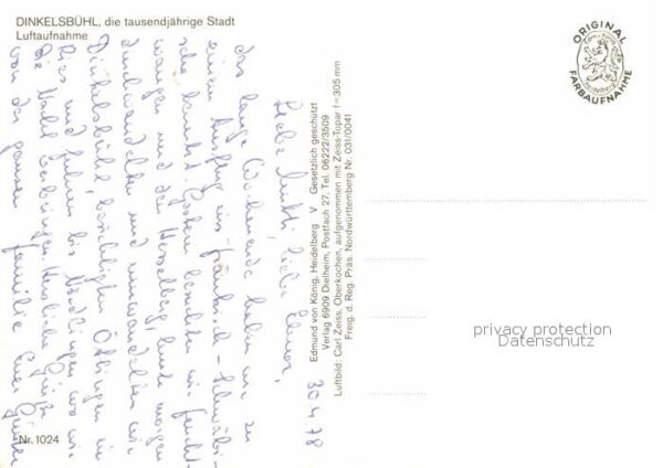 Dinkelsbuehl Fliegeraufnahme tausendjährige Stadt – Bild 2