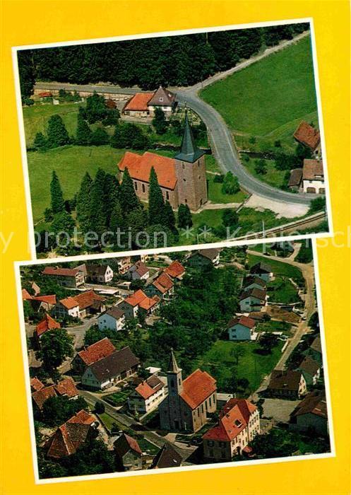 Burbach Siegerland Fliegeraufnahme mit Pfarrkirche St. Pet
