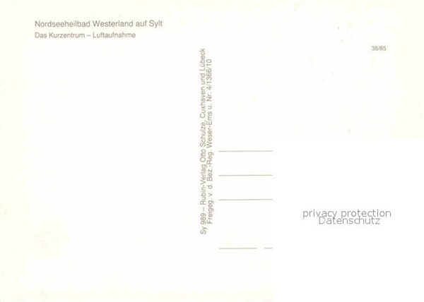 Westerland Sylt Fliegeraufnahme mit Kurzentrum und Stra – Bild 2