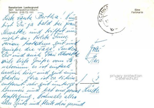 Schwabthal Sanatorium Lautergrund – Bild 2