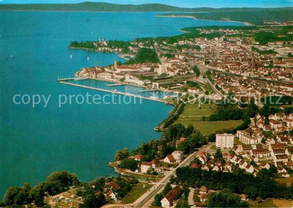 Friedrichshafen Bodensee Fliegeraufnahme Seepartie Hafen