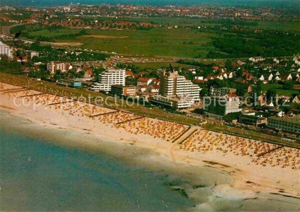 Cuxhaven Nordseebad Fliegeraufnahme mit Strand