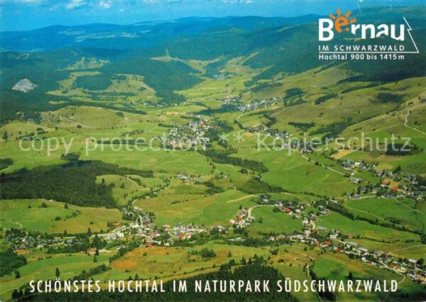 Bernau Schwarzwald Fliegeraufnahme Hochtal im Naturpark Sü