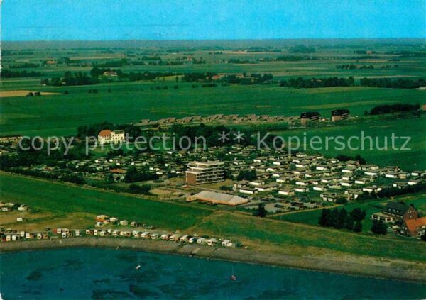 Tossens Nordseebad Fliegeraufnahme mit Camping im Butjadin
