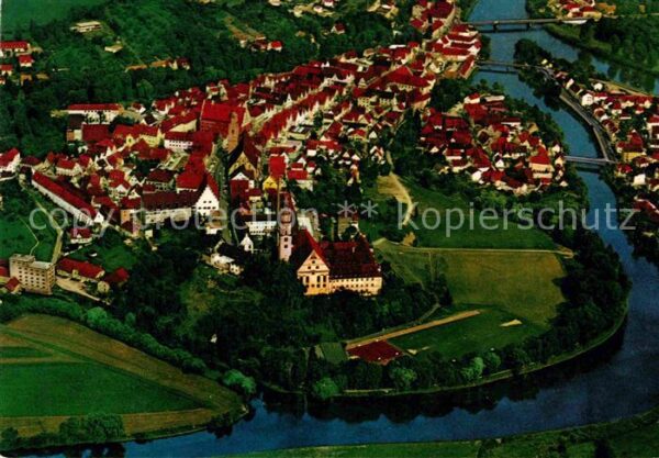 Donauwoerth Fliegeraufnahme Stadtkern und Zusammenf