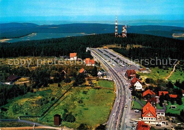 Torfhaus Harz Fliegeraufnahme mit Sendetürmen