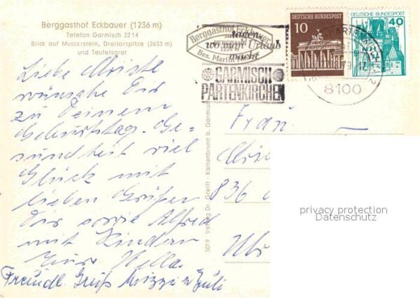 Garmisch-Partenkirchen Berggasthof Eckbauer mit Musterstein Dr – Bild 2
