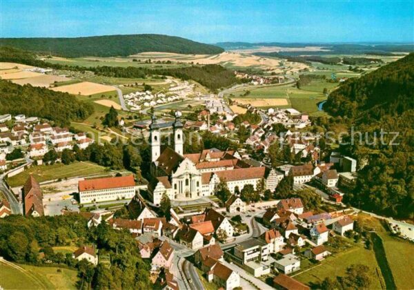 Zwiefalten Wuerttemberg Fliegeraufnahme mit Münster benediktine