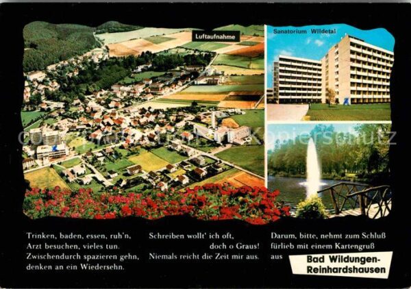 Bad Wildungen Reinhardshausen Fliegeraufnahme Sanator