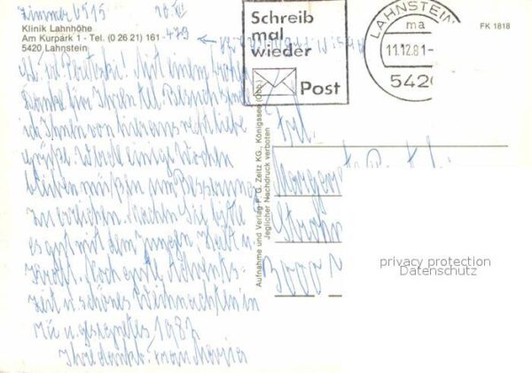 Lahnstein Klinik Lahnhöhe am Kurpark Fliegeraufna – Bild 2