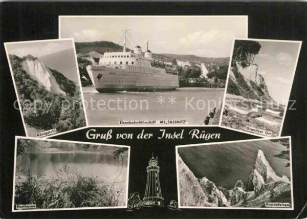 Insel Ruegen Fähre MS Sassnitz Granitzer Ort Kreidef