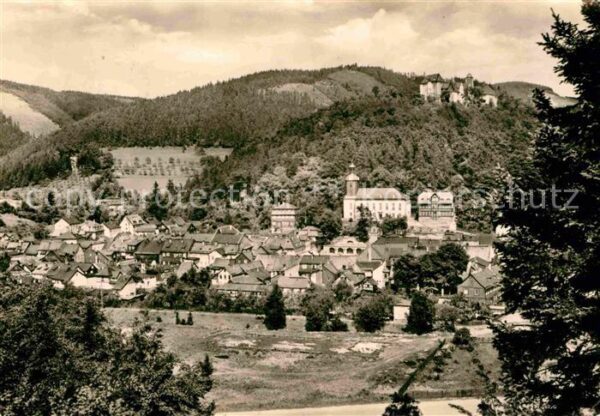 Leutenberg Thueringen Blick von Gustav Fehler Höhe