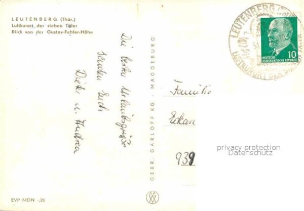 Leutenberg Thueringen Blick von Gustav Fehler Höhe – Bild 2